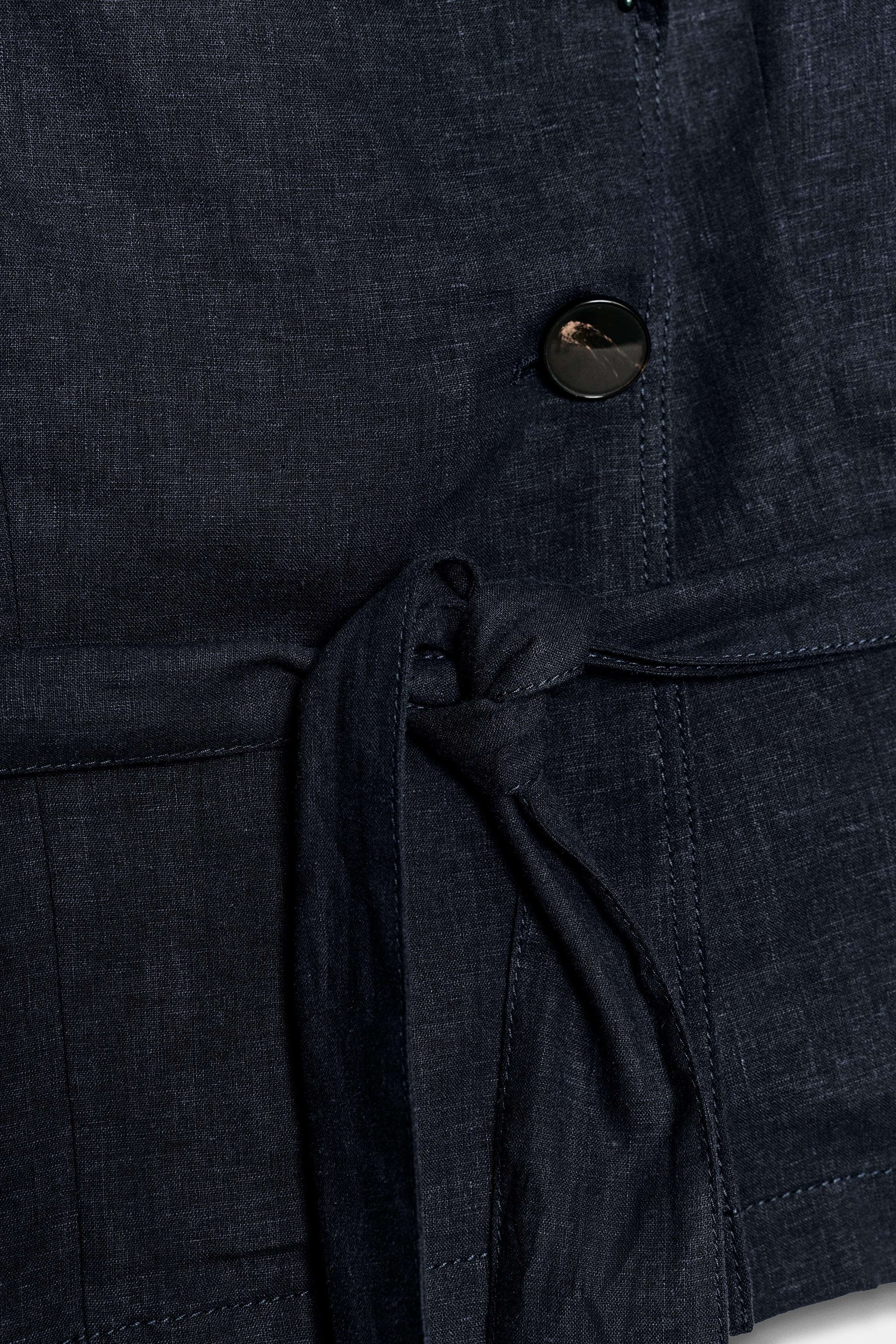 GILET EN LIN AVEC CEINTURE